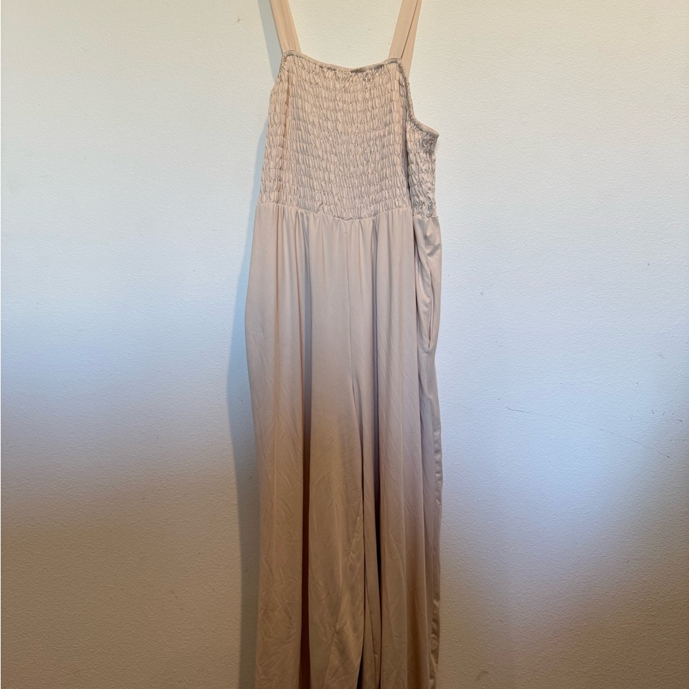 SHEIN Beige Elegant Jumpsuit - Swim Cover Up- 3x (18)